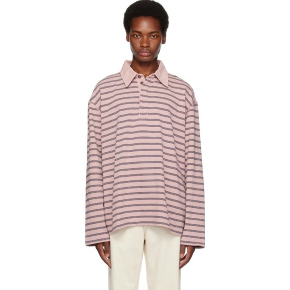 NEW HOPE Stockholm Men's Lamp Sweatshirt Old Pink Striped Long Sleeve Size 54 - Picture 11 of 11